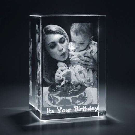 3DCrystal Rectangle Vertical Birthday
